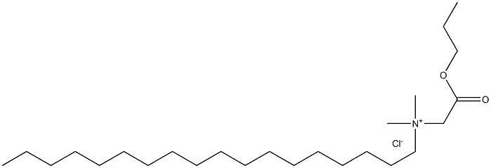 N,N-Dimethyl-N-(propoxycarbonylmethyl)octadecylammonium chloride 구조식 이미지