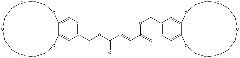 Fumaric acid bis[(2,3,5,6,8,9,11,12-octahydro-1,4,7,10,13-benzopentaoxacyclopentadecin)-15-ylmethyl] ester Structure