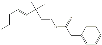 Phenylacetic acid 3,3-dimethyl-1,4-octadienyl ester 구조식 이미지