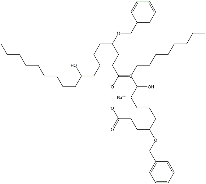 Bis(4-benzyloxy-9-hydroxystearic acid)barium salt 구조식 이미지