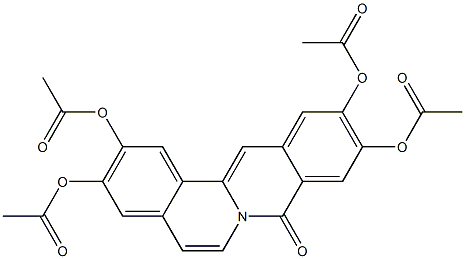 2,3,10,11-Tetraacetoxy-8H-dibenzo[a,g]quinolizin-8-one 구조식 이미지
