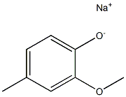 Sodium 2-methoxy-4-methylphenolate 구조식 이미지