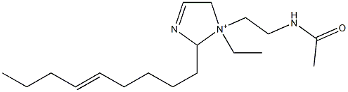 1-[2-(Acetylamino)ethyl]-1-ethyl-2-(5-nonenyl)-3-imidazoline-1-ium Structure