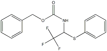 N-(2,2,2-Trifluoro-1-phenylthioethyl)carbamic acid benzyl ester Structure