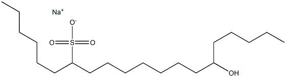 15-Hydroxyicosane-7-sulfonic acid sodium salt 구조식 이미지