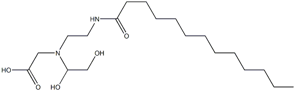 N-(1,2-Dihydroxyethyl)-N-[2-(tridecanoylamino)ethyl]aminoacetic acid 구조식 이미지