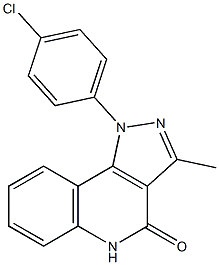 1-(4-Chlorophenyl)-3-methyl-1H-pyrazolo[4,3-c]quinolin-4(5H)-one 구조식 이미지