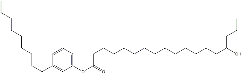 15-Hydroxystearic acid 3-nonylphenyl ester 구조식 이미지