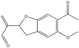2-(1-Formylethenyl)-5-methoxy-6-acetyl-2,3-dihydrobenzofuran Structure