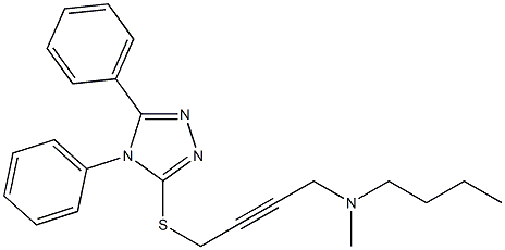 4,5-Diphenyl-3-[[4-[butyl(methyl)amino]-2-butynyl]thio]-4H-1,2,4-triazole Structure