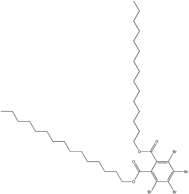 Tetrabromophthalic acid dipentadecyl ester Structure