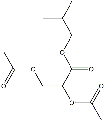 (+)-2-O,3-O-Diacetyl-D-glyceric acid isobutyl ester Structure