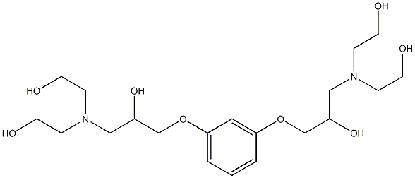 2,2',2'',2'''-[1,3-Phenylenebisoxybis[(2-hydroxytrimethylene)nitrilo]]tetraethanol 구조식 이미지