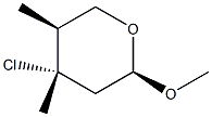 (2R,4S,5S)-4-Chloro-2-methoxy-4,5-dimethyl-3,4,5,6-tetrahydro-2H-pyran 구조식 이미지