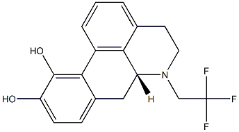 (6aR)-5,6,6a,7-Tetrahydro-6-(2,2,2-trifluoroethyl)-4H-dibenzo[de,g]quinoline-10,11-diol 구조식 이미지