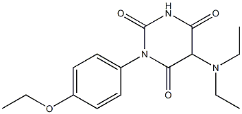 5-(Diethylamino)-1-(p-ethoxyphenyl)barbituric acid Structure