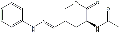(S)-2-Acetylamino-5-(2-phenylhydrazono)valeric acid methyl ester Structure