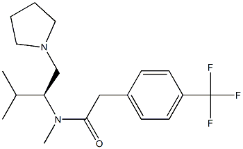 2-(4-Trifluoromethylphenyl)-N-methyl-N-[(S)-2-methyl-1-(1-pyrrolidinylmethyl)propyl]acetamide Structure