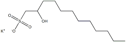 2-Hydroxydodecane-1-sulfonic acid potassium salt Structure