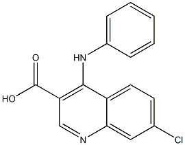 4-[[Phenyl]amino]-7-chloroquinoline-3-carboxylic acid 구조식 이미지