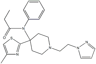 N-(Phenyl)-N-[1-[2-(1H-pyrazol-1-yl)ethyl]-4-(4-methylthiazol-2-yl)piperidin-4-yl]propanamide Structure