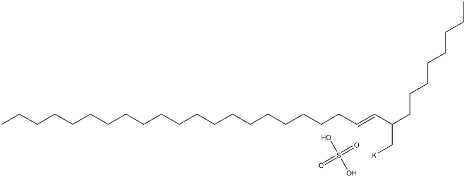 Sulfuric acid 2-octyl-3-tetracosenyl=potassium ester salt 구조식 이미지