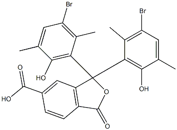 1,1-Bis(3-bromo-6-hydroxy-2,5-dimethylphenyl)-1,3-dihydro-3-oxoisobenzofuran-6-carboxylic acid Structure