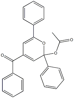 2-Acetoxy-4-benzoyl-2,6-diphenyl-2H-pyran 구조식 이미지