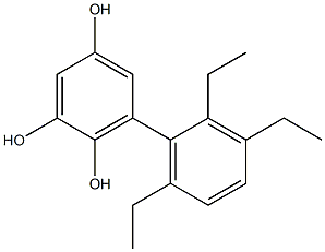 6-(2,3,6-Triethylphenyl)benzene-1,2,4-triol 구조식 이미지