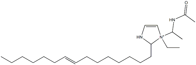 1-[1-(Acetylamino)ethyl]-1-ethyl-2-(8-pentadecenyl)-4-imidazoline-1-ium 구조식 이미지