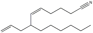 (5Z)-7-Hexyl-5,9-decadienenitrile 구조식 이미지