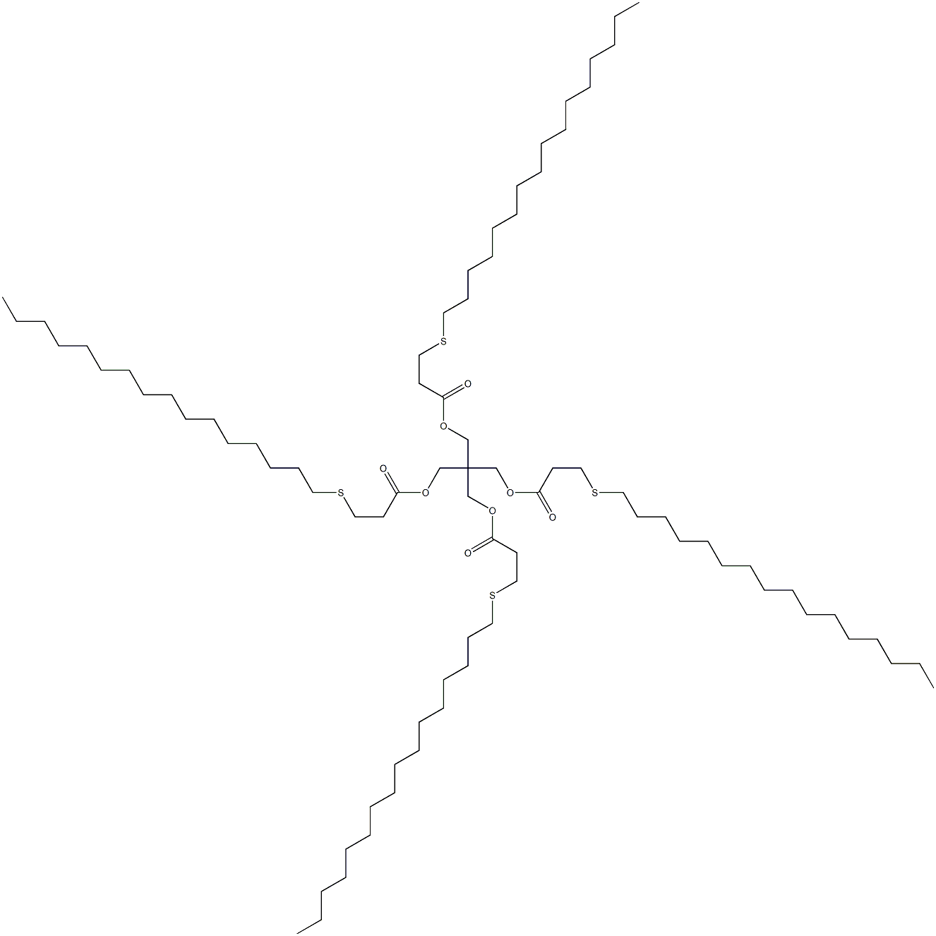 2,2-Bis[3-(hexadecylthio)propanoyloxymethyl]-1,3-propanediol bis[3-(hexadecylthio)propionate] Structure