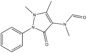 2,3-Dimethyl-4-(N-formylmethylamino)-1-phenyl-3-pyrazolin-5-one 구조식 이미지