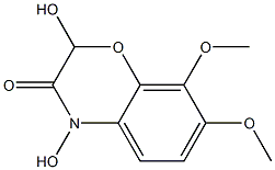 2,4-Dihydroxy-7,8-dimethoxy-2H-1,4-benzoxazin-3(4H)-one Structure