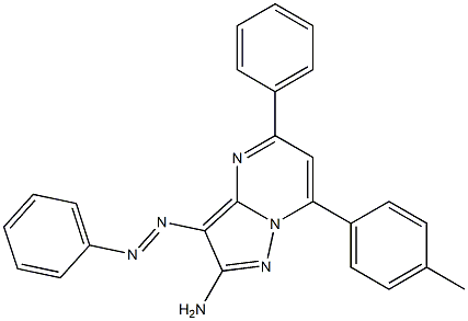 2-Amino-3-phenylazo-5-phenyl-7-(4-methylphenyl)pyrazolo[1,5-a]pyrimidine Structure