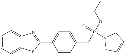 [4-(2-Benzothiazolyl)benzyl][(2,5-dihydro-1H-pyrrol)-1-yl]phosphinic acid ethyl ester 구조식 이미지