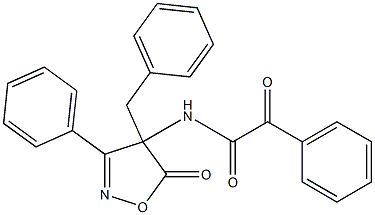 3-Phenyl-4-benzyl-4-[(1,2-dioxo-2-phenylethyl)amino]isoxazol-5(4H)-one 구조식 이미지