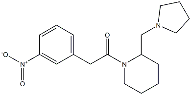 1-[(3-Nitrophenyl)acetyl]-2-(1-pyrrolidinylmethyl)piperidine 구조식 이미지