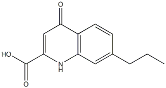 7-Propyl-1,4-dihydro-4-oxoquinoline-2-carboxylic acid 구조식 이미지