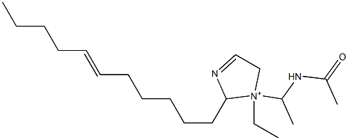 1-[1-(Acetylamino)ethyl]-1-ethyl-2-(6-undecenyl)-3-imidazoline-1-ium 구조식 이미지
