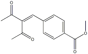 4-(2-Acetyl-3-oxo-1-butenyl)benzoic acid methyl ester 구조식 이미지