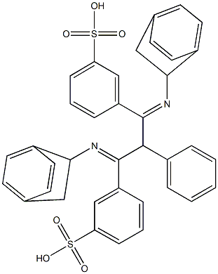 3,3'-[Phenylmethylenebis[4,1-phenylene(ethylimino)methylene]]bis(benzenesulfonic acid) 구조식 이미지