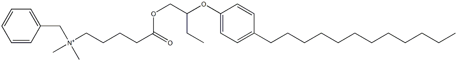 N,N-Dimethyl-N-benzyl-N-[4-[[2-(4-dodecylphenyloxy)butyl]oxycarbonyl]butyl]aminium 구조식 이미지