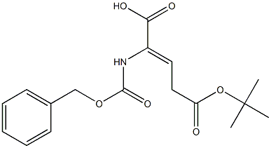 2-[[(Benzyloxy)carbonyl]amino]-2-pentenedioic acid 5-tert-butyl ester Structure