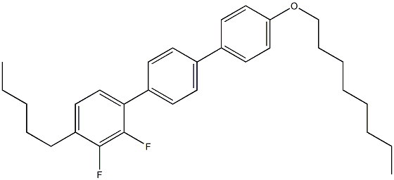 4-Pentyl-4''-octyloxy-2,3-difluoro-1,1':4',1''-terbenzene Structure