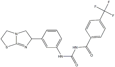 1-(4-Trifluoromethylbenzoyl)-3-[3-[[2,3,5,6-tetrahydroimidazo[2,1-b]thiazol]-6-yl]phenyl]urea 구조식 이미지