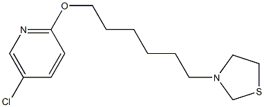 5-Chloro-2-[[6-(3-thiazolidinyl)hexyl]oxy]pyridine 구조식 이미지