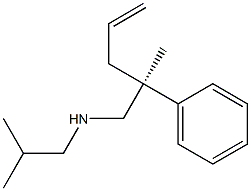 (S)-4-Methyl-4-phenyl-N-isobutyl-1-penten-5-amine Structure