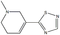 5-[(1,2,5,6-Tetrahydro-1-methylpyridin)-3-yl]-1,2,4-thiadiazole 구조식 이미지