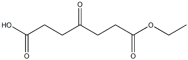 4-Oxoheptanedioic acid hydrogen 1-ethyl ester 구조식 이미지